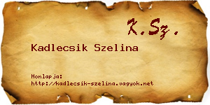 Kadlecsik Szelina névjegykártya